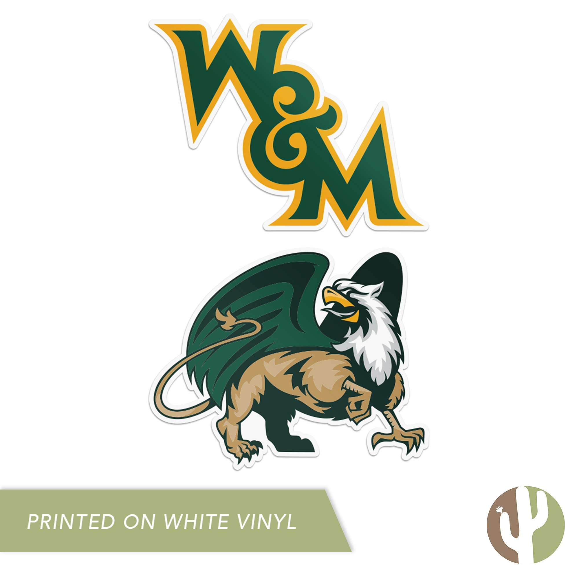 Desert Cactus William & Mary Tribe Sticker Sheet – Officially Licensed Vinyl Decals For Laptop, Car, Water Bottle - View #9