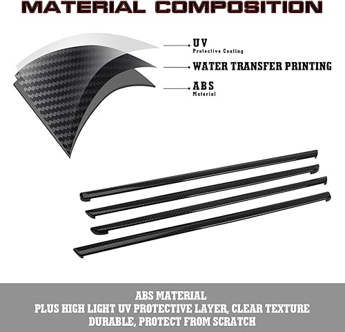 Miniatura 4 de x xotic tech 4 piezas de tiras de moldura de puerta interior de automóvil compatibles con BMW Serie 3 F30 F31 2012 2013 2014 2015 2016 2017 2018