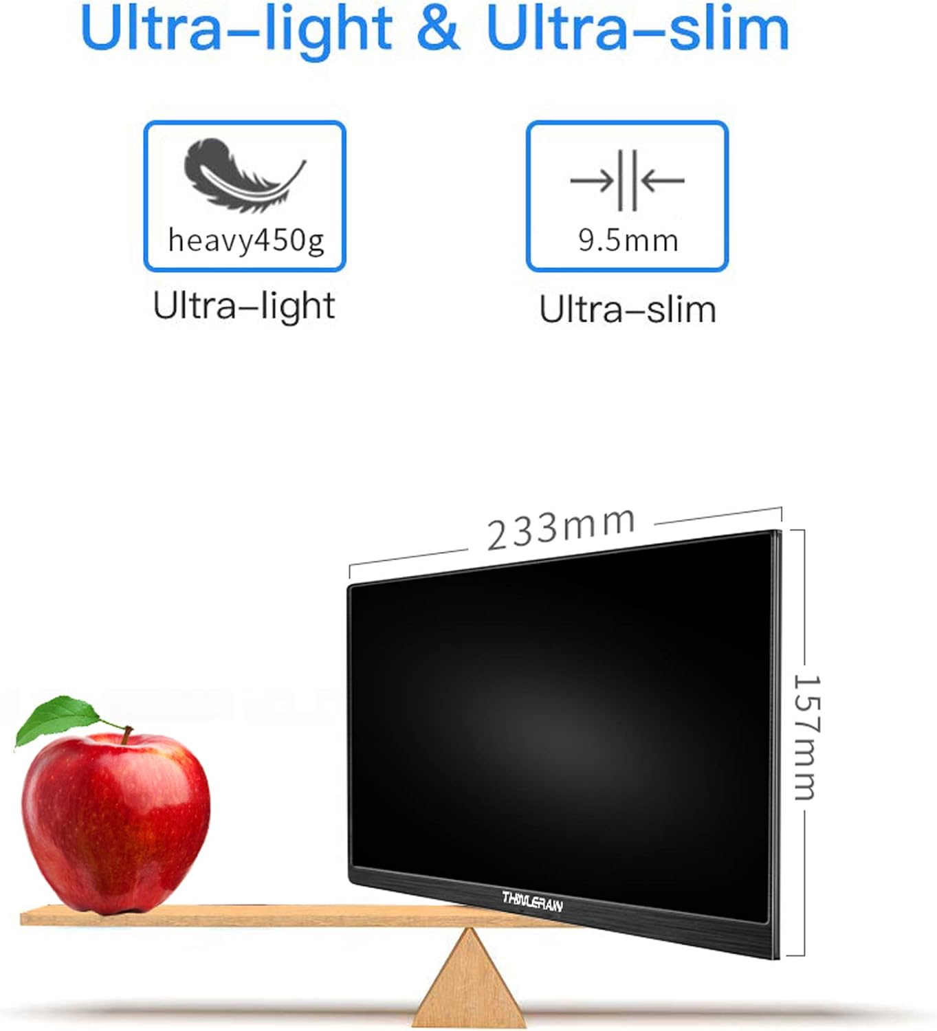 Top Brands Thinlerain 10.1 inch Portable 2K Monitor USB C, HDMI Monitor IPS Screen Gaming Monitor 2560 x 1600 for PS3 PS4 Xbox XBOX360 Laptop MacBook