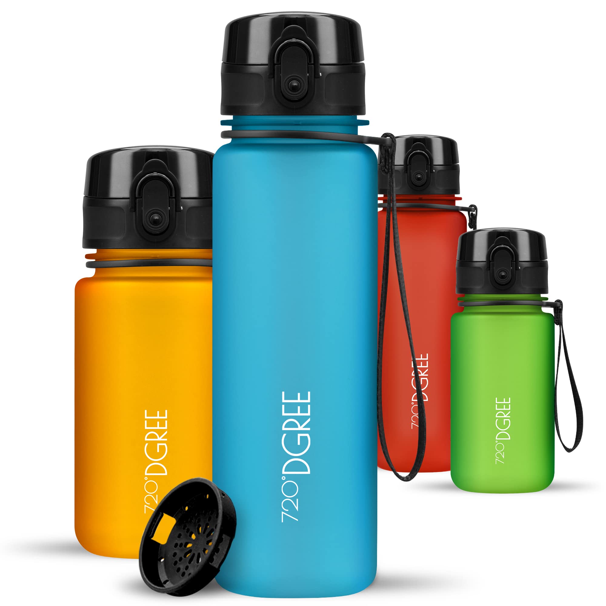 720°DGREE Botella uberBottle + colador – 350 ml, 500 ml, 650 ml, 1000 ml, 1,5 l, 2 l – Sin BPA – Botella de agua para deportes, escuela, niños, fitness, gimnasio, bicicleta, exterior – ligera — view 10