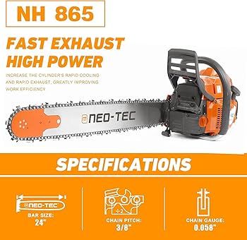NEO.takechi Amazon.com : NEO-TEC NH865 65cc Gas ChainSaw, 3.4KW 4.6HP