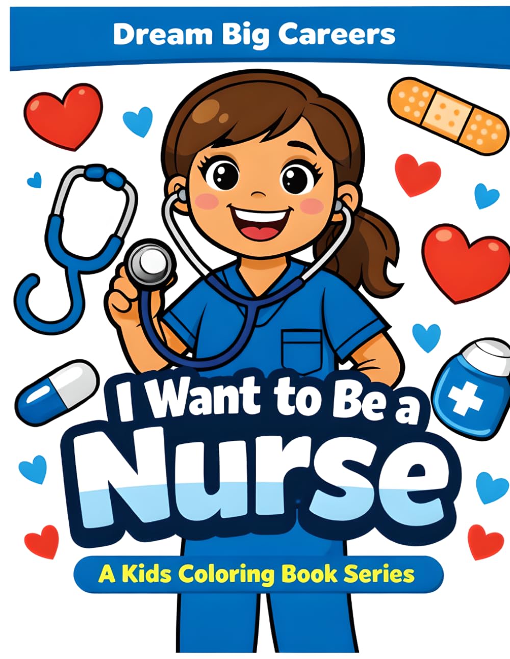 Dream Big Careers: I Want to be a Nurse: A Kids Coloring Book Series (Dream Big Careers: A Kids Coloring Book Series)