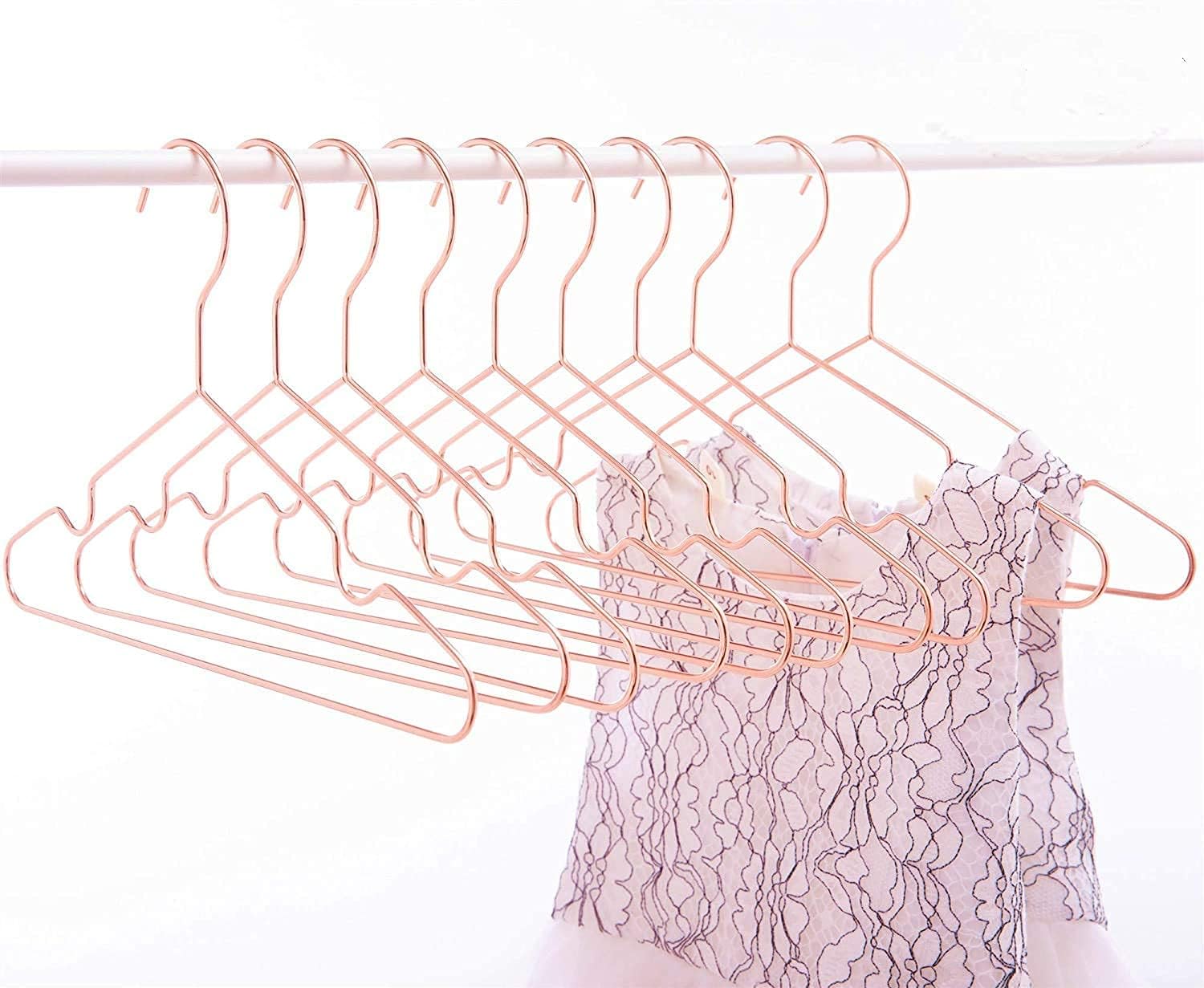 30PCS Metal Clothes Hanger Copper Hanger Heavy Duty Coat Hanger Space Saving Dress Hanger for Shirts Coat Slacks Storage and Display Hanger