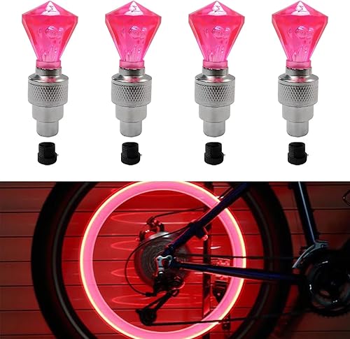 Miniatura 7 de 8 piezas de vástago de válvula en forma de GEM LED para rueda de automóvil, neumáticos de neumáticos, tornillos de vástago de válvula de aire, tapa