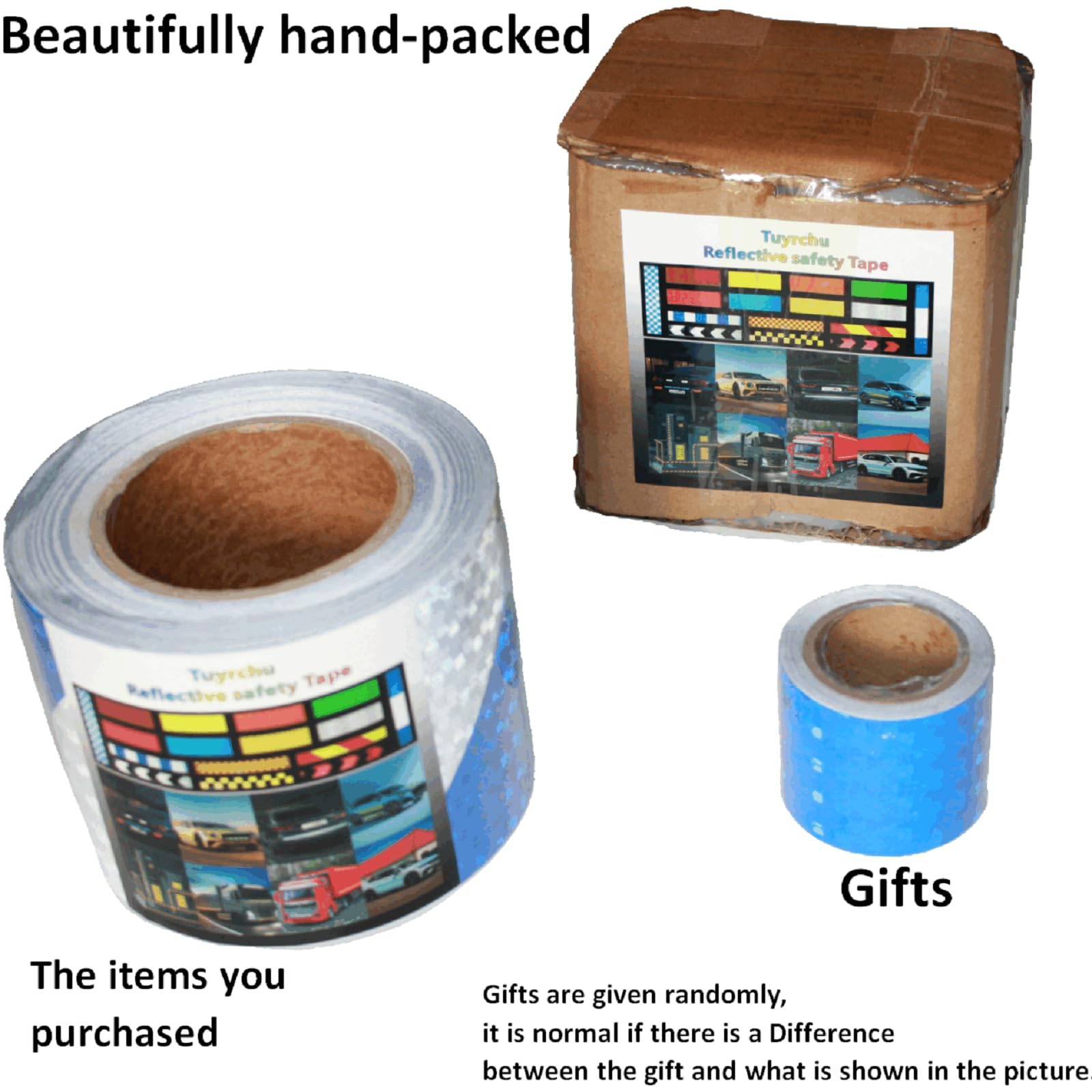 Cinta reflectante azul y blanca de 7,6 cm de ancho para automóvil, para exteriores, impermeable, de alta visibilidad, tiras adhesivas de advertencia de seguridad (66 pies)