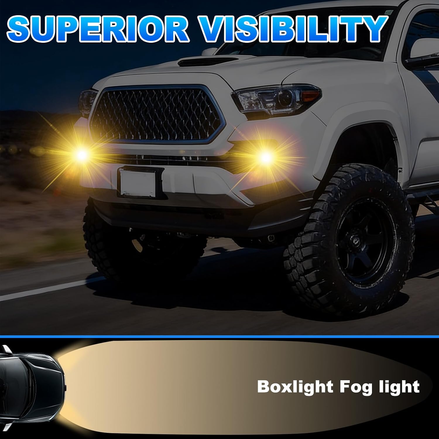 Fog Lights Assembly Kit for 2016 2017 2018 2019 2020 2021 2022 2023 Toyota Tacoma(Fits SR,SR5 Model Only), 1 Pair Bumper Driving Fog Lamps Set with H11 55W Halogen Bulbs