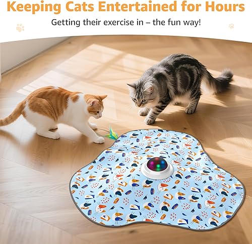 Miniatura 2 de Juguetes interactivos para gatos recargables juguete interactivo para gatos con campanilla, juguetes automáticos para gatos de interior, juguete de