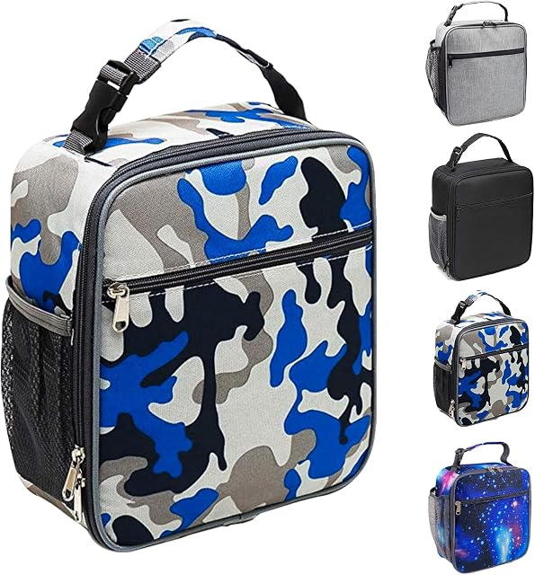 Insulated Lunch Bag Women Men,Leakproof Portable Lunch Box for Kids Teen Boys Girls for Office School Camping Hiking Outdoor Beach Picnic-Camo