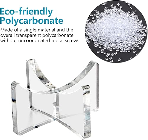 Miniatura 3 de Soportes de béisbol acrílicos para exhibición de recuerdos de bola, exhibición de softbol, estante de exhibición de tenis (1.97 x 1.1 pulgadas,