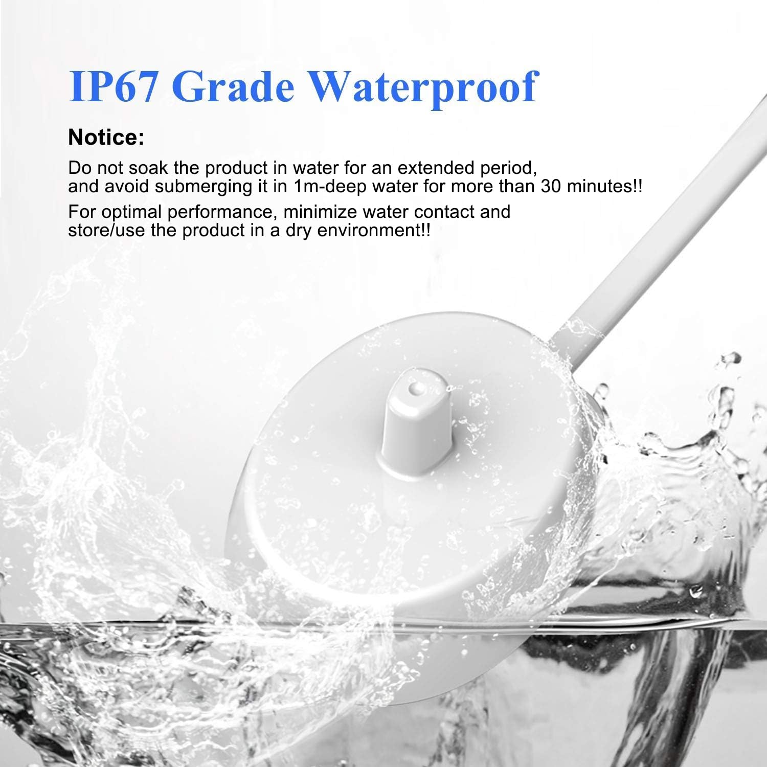 LAP POW Replacement Charger Compatible with Oral B Electric Toothbrush Series 3 4 5 6 Pro 1000/3000/5000, Inductive Charging Base Portable Waterproof Power Cord Environmental ABS, Model XT-3757 White