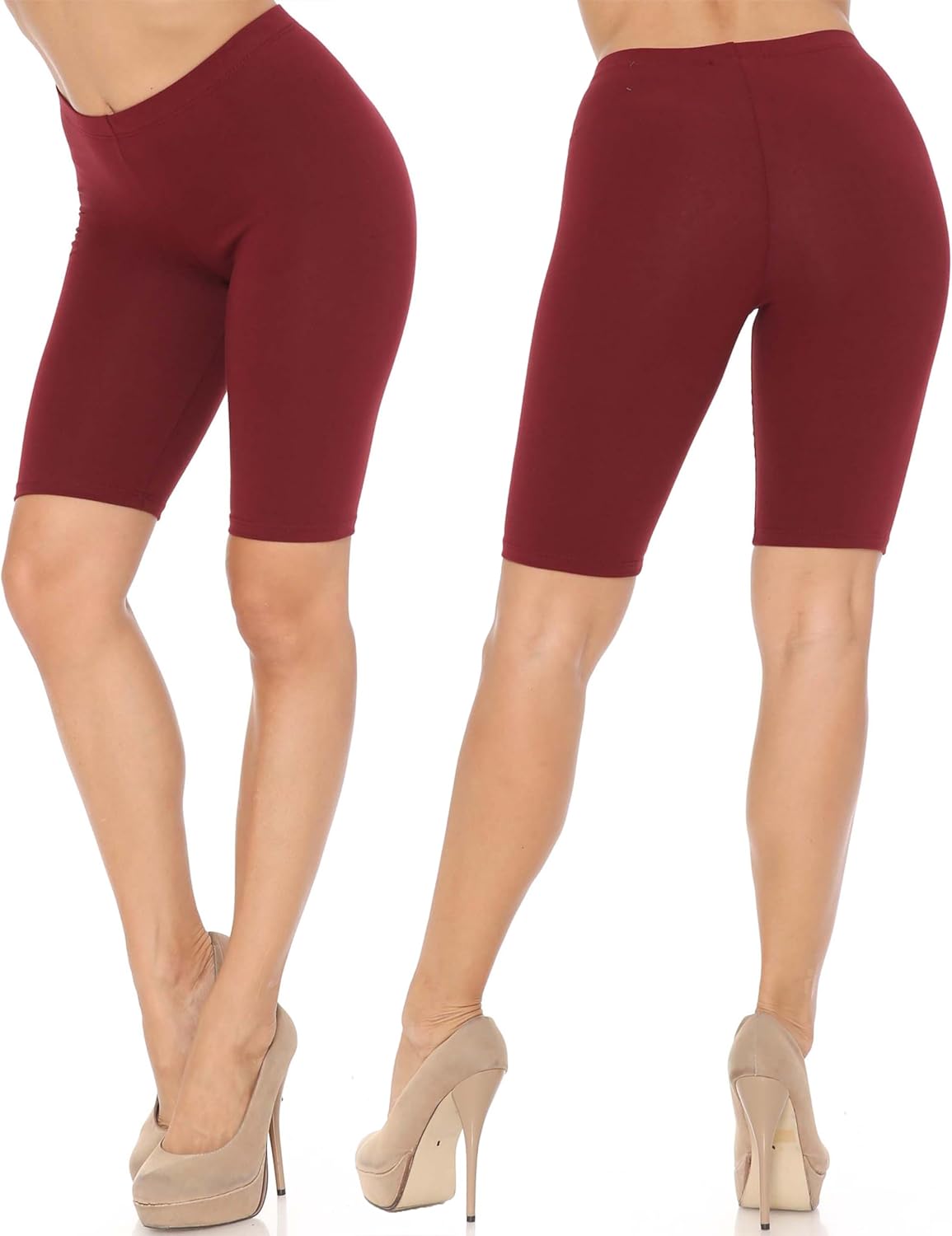 Made in The USA - Solid Basic Cotton Bermuda Thigh Shorts - Image 3