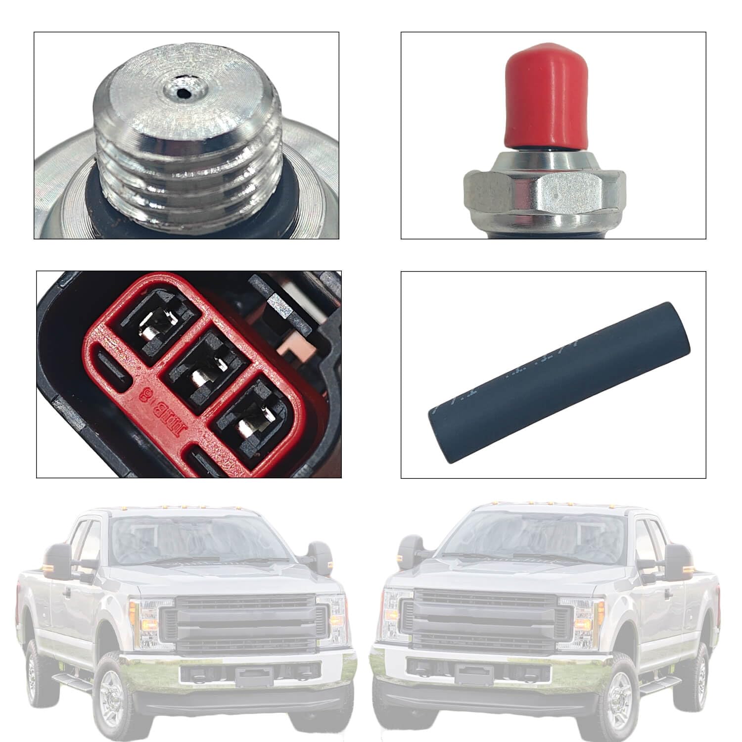 Fuel Pressure Sensor with Repair Wiring BC3Z-9S599-C Compatible with Ford Super Duty 6.7L Diesel F-250 F-350 F-450 F-550 2011-2016 Replace BC3Z9S599B BC3Z9S599A