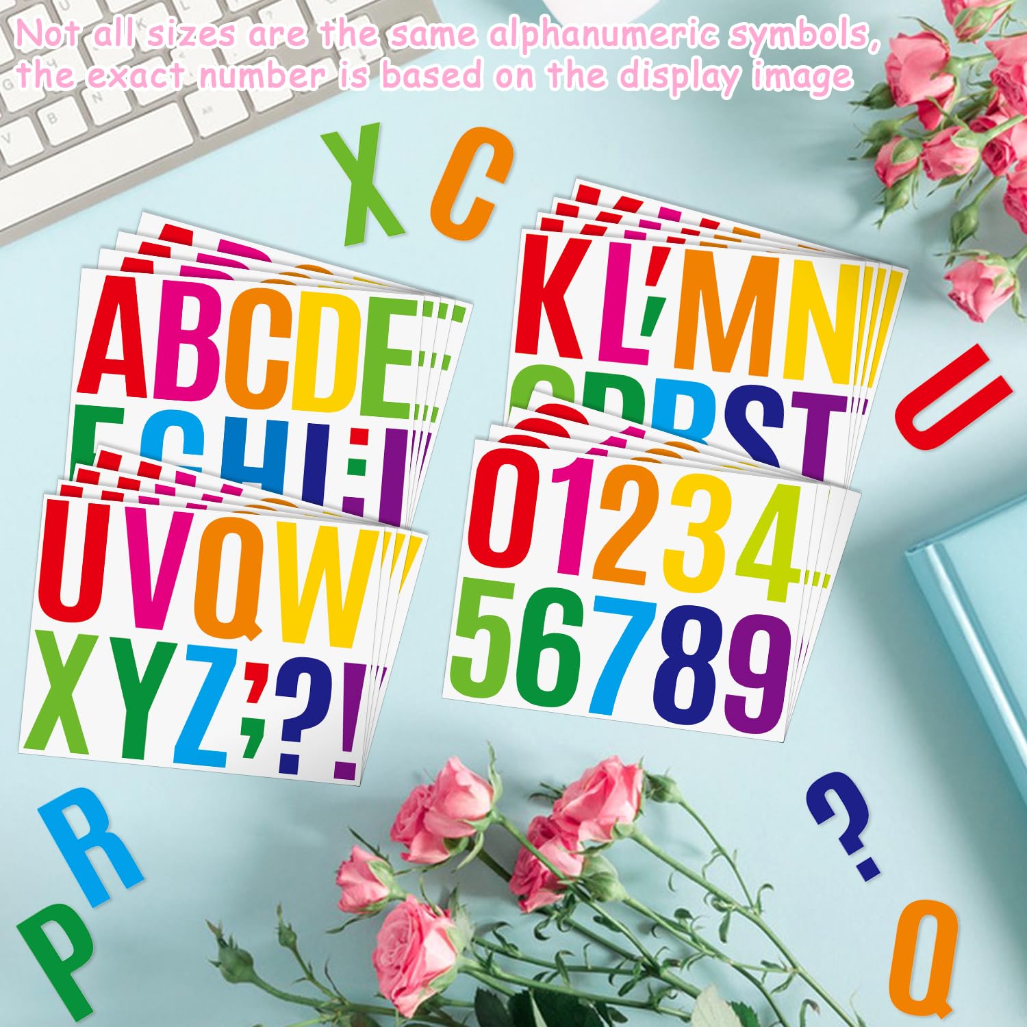 460 Stück Große Buchstaben-Aufkleber, 10,2 Cm – Selbstklebend, Wasserdicht, Für Poster, Briefkästen & Mehr