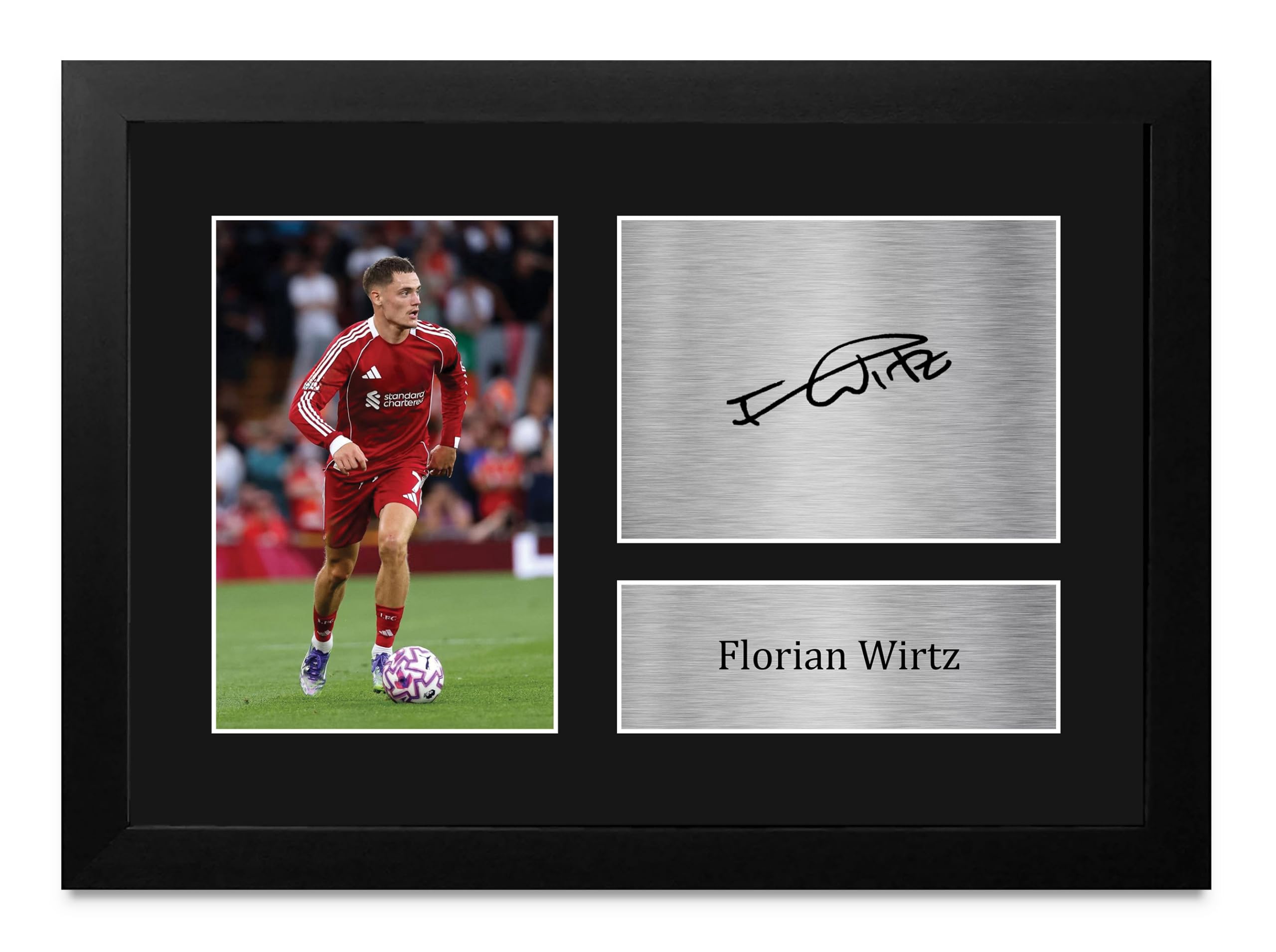 HWC Trading Florian Wirtz Liverpool Gifts Printed Signed Autograph Photo for Football Fans and Fans - A4 Framed-picture-23