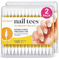 Vista 1 de Fran Wilson Puntas de algodón para uñas, 120 unidades (2 unidades) – La mejor herramienta de uñas, hisopos multiusos de doble cara con extremos