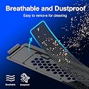 GRAUGEAR Metal Heat Dissipation Cover for PS5 Pro PS5 Slim M.2 SSD Expansion Slot | Fit for PS5 NVMe SSD w/Heatsink | New Breathable Cellular Hole | Cooling and Dust Proof | Black (PS5 Pro/Slim) gallery image