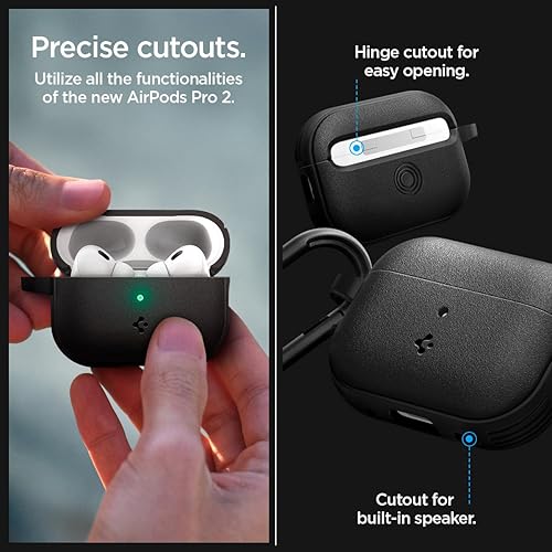 Miniatura 7 de Caseology Funda para Airpods Pro 2 llavero mosquetón incluido diseñada para Airpods Pro de 2 generación (2022), color azul marino
