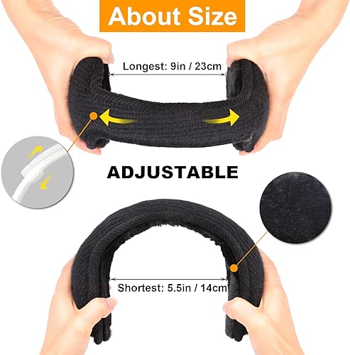 Miniatura 5 de Surblue - Orejeras de punto cálidas y unisex, orejeras ajustables para invierno, de cachemira y con pelo