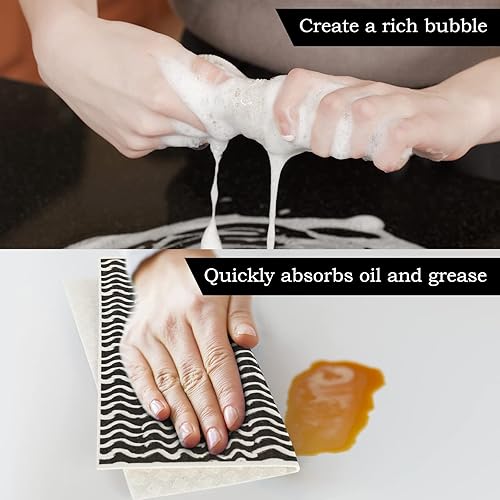 Miniatura 6 de Whaline Toalla de cocina sueca minimalista blanca negra floral geométrica paño de cocina absorbente de algodón limpieza para fiestas hogar