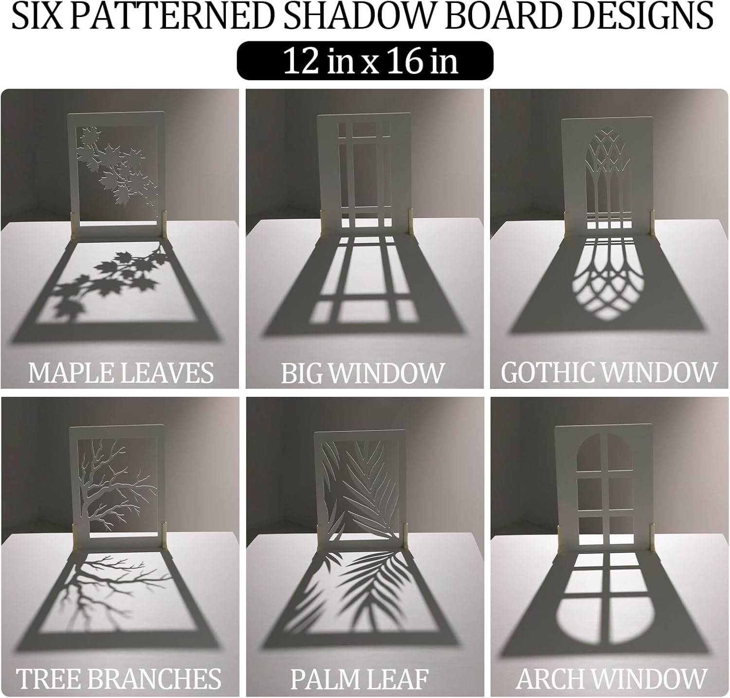 6PCS Photography Background Shadow Boards for Photography Studio, Food and Cosmetic Product Studio Video Shooting, MDAOCRY