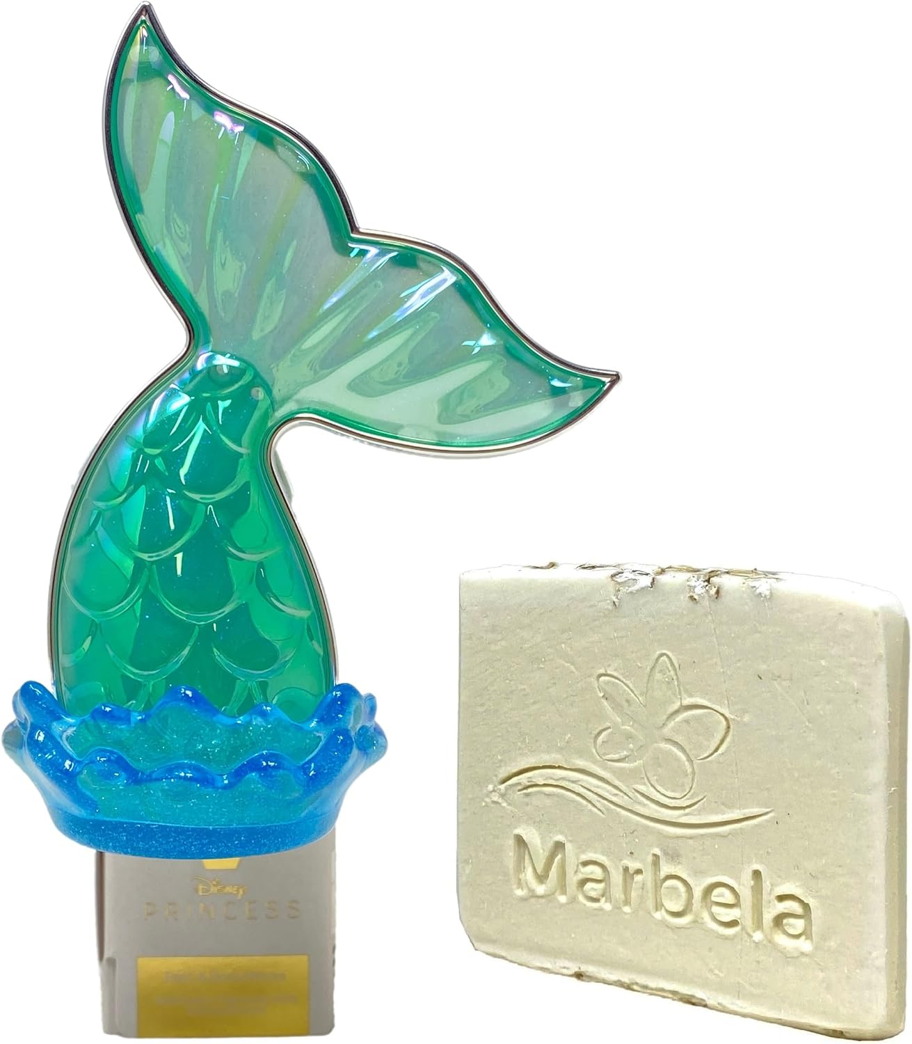 Bath & Body Works Limited Edition Princess Collection Ariel Adjustable Wallflowers Scent Control Nightlight Fragrance Plug with a Natural Oats Sample Soap