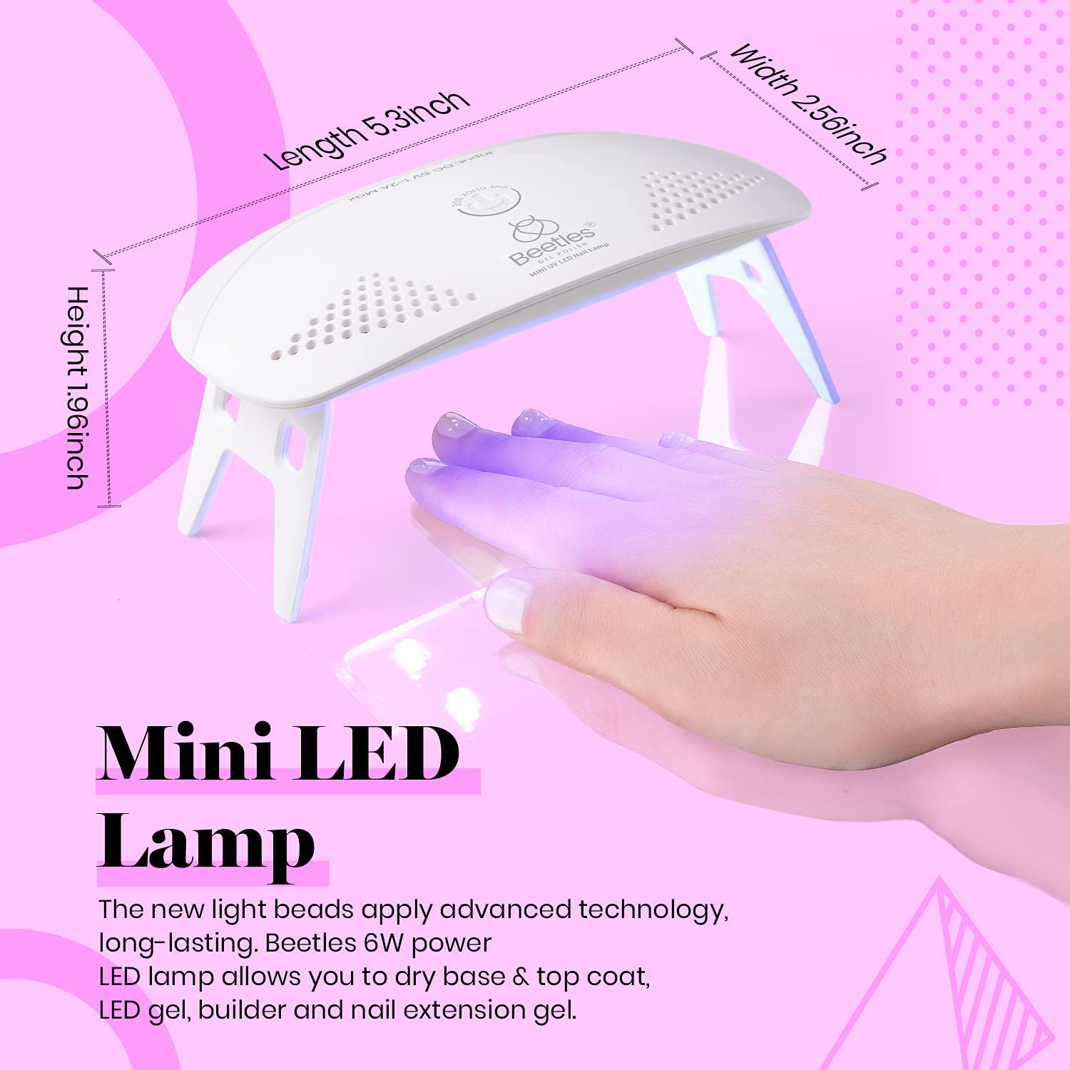 Beetles Gel Polish Kit - Rainbow Sprinkles Collection Pastel Gel Polish Set - UV LED Nail Lamp - Base & Top Coat - Nail Art - Image 4
