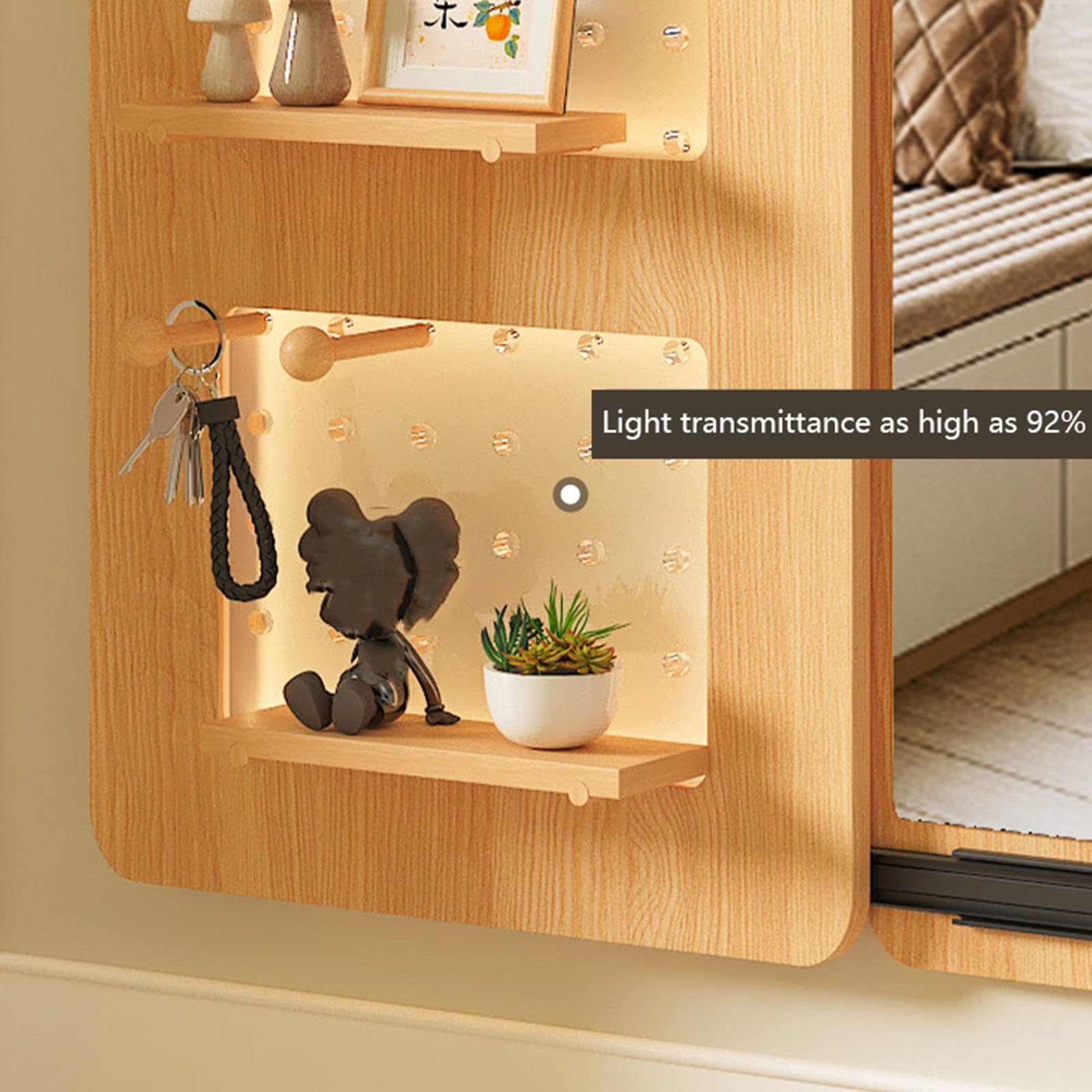 Schiebespiegel Mit Steckbrett - Ganzkörperspiegel Mit Staufach Weiß