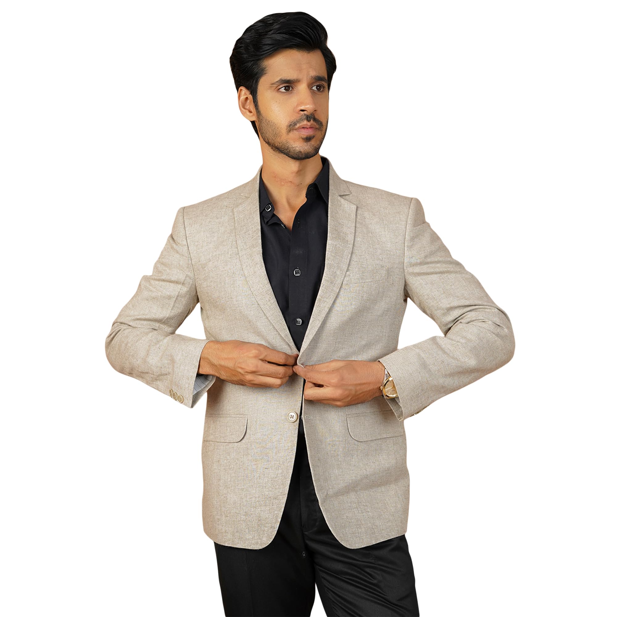 wintage Mens Linen Cream Blazer-picture-19