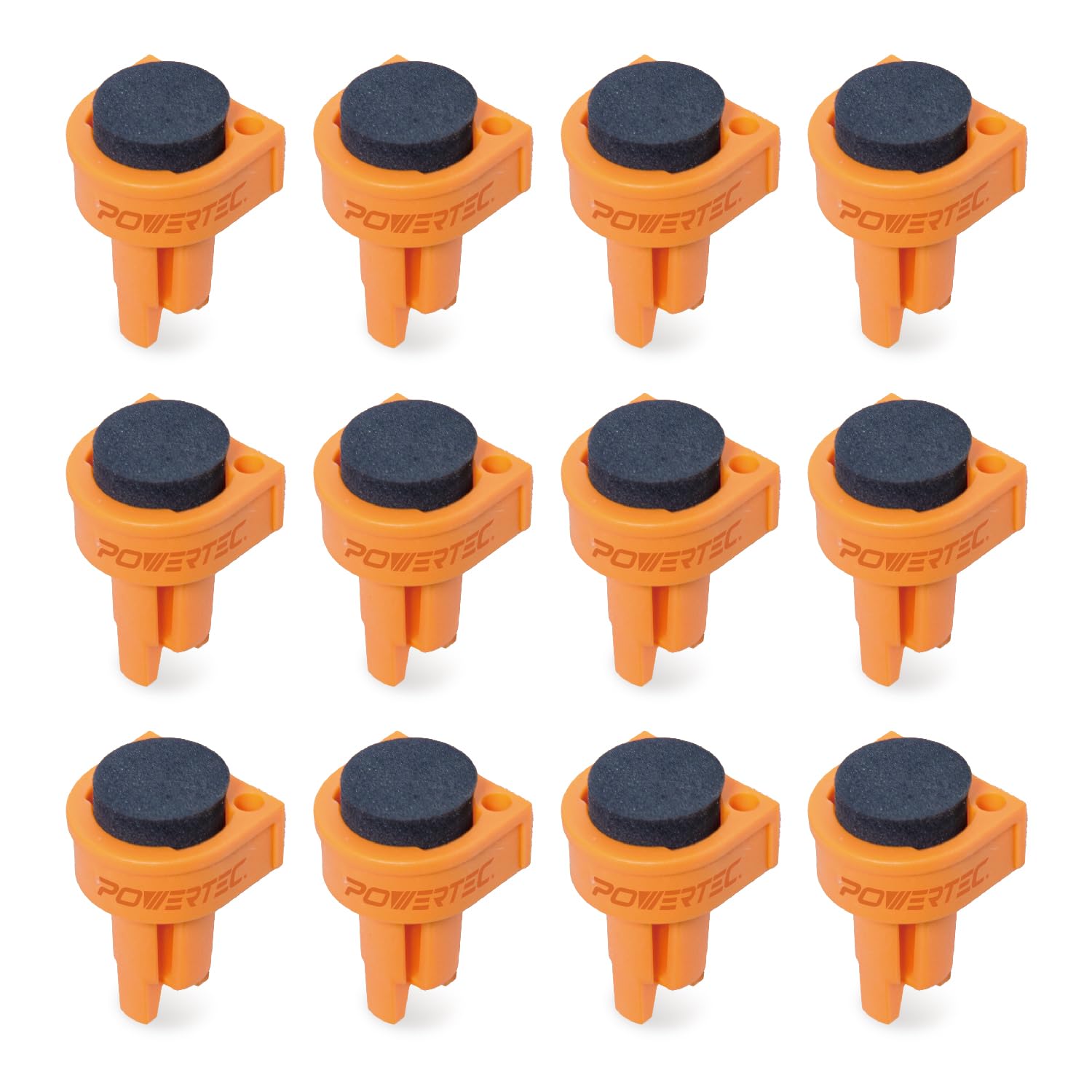 POWERTEC 12PCs Bench Dogs for 3/4" Dog Hole w/EVA Insert, Woodworking Tool for Work Bench, MFT Table, Portable Workbench, Tools for Woodworking & DIY