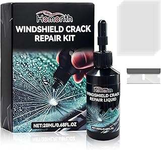 Windshield Crack Repair Kit, Quick Car Window Cracks Gone Glass Scratch Repair Liquid, Long-Lasting Windscreen Filler Tool Resin Fluid for Cracks Chips Star-Shaped Damage