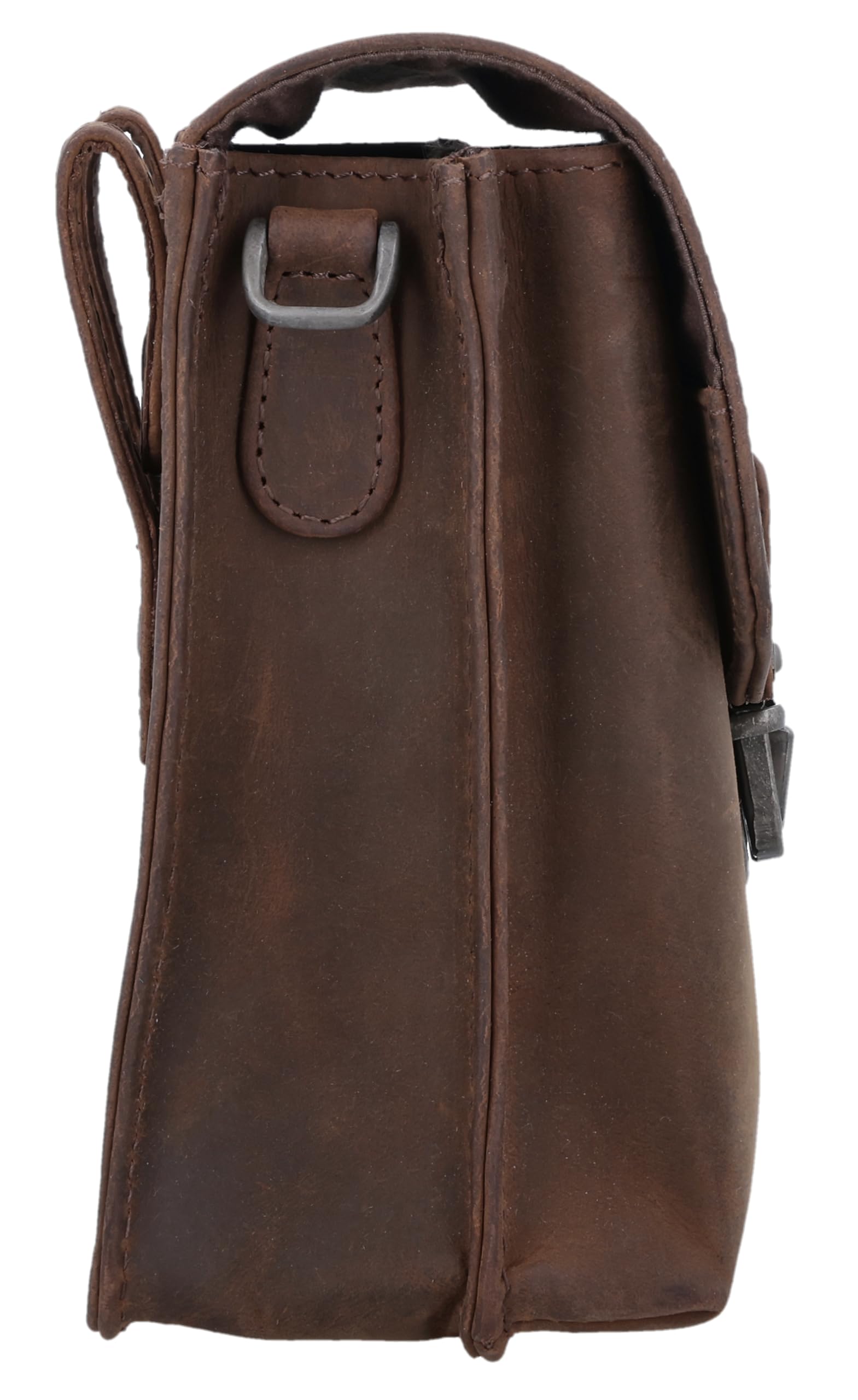Gusti Marsupio in pelle Nelly – Custodia in pelle flessibile da appendere o trasportare sulla cintura, piccola borsa in pelle con fibbia per cintura, noce, Kompakt