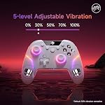 EasySMX X20 Wireless PC Controller with Mech Buttons, 2-Stage Hall Effect Stick, 1000Hz Polling Rate,6-Axis Gyro on Multi-Platform,RGB, Gaming Controller for PC/Switch/Steam/Android