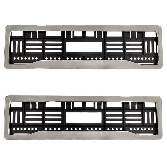Kingsway Chrome Number Plate Frames (Front and Rear), Chrome Lining Car