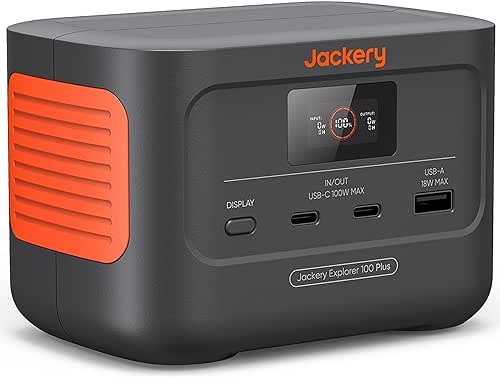 Jackery Explorer 100 Plus Power Station, 99Wh LiFePO4 Battery Power