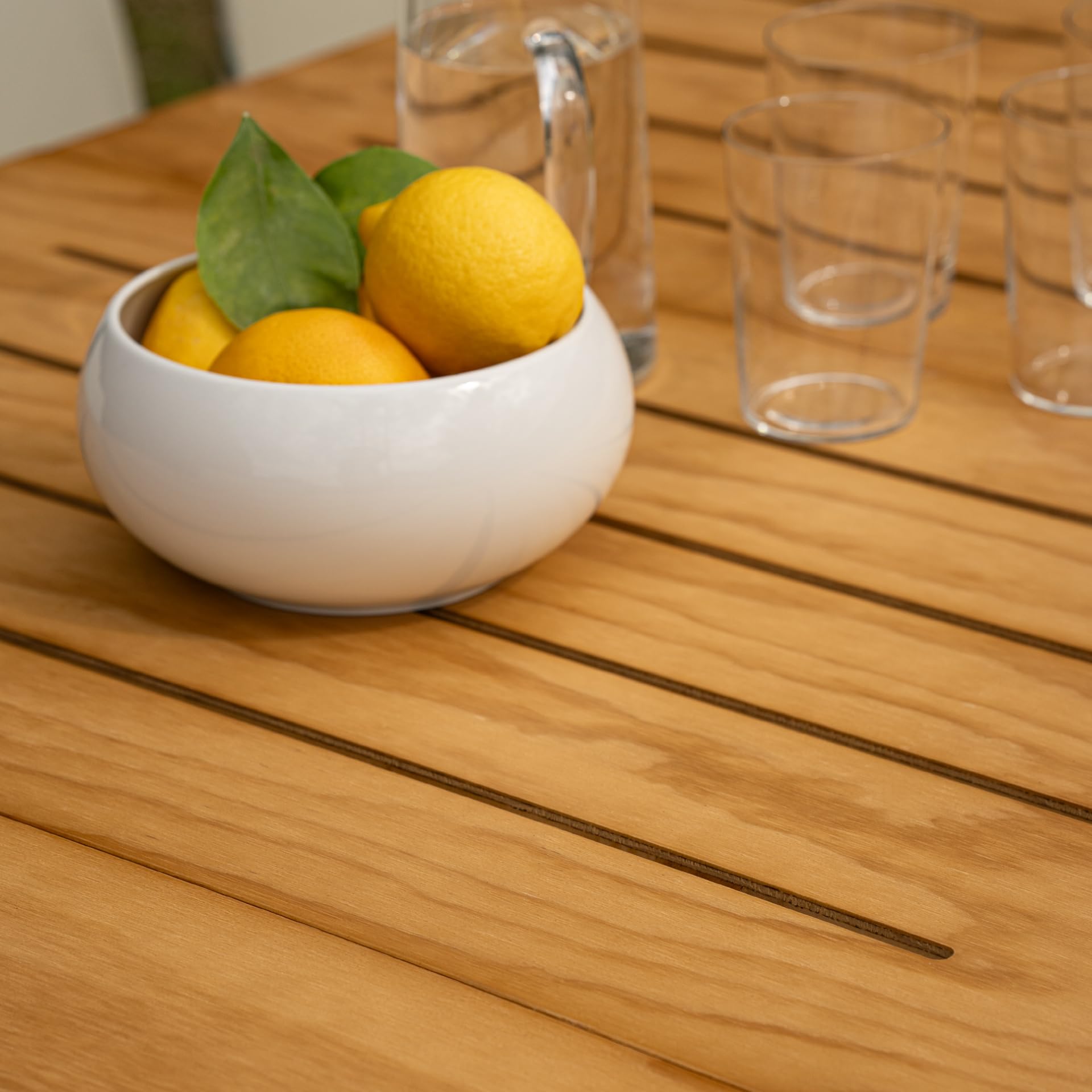 Mobili Fiver, Rozkładana konsola ogrodowa Easy z pojemnikiem na wkładki, 45(305) x90 cm, kolor Teak, do 12 miejsc, Konsola do ogrodu, werandy, tarasu, Made in Italy