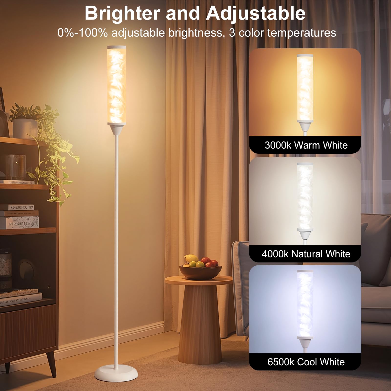 WORLD WIN Prism Glow Floor Lamp with Watter Ripple, Smart RGB LED