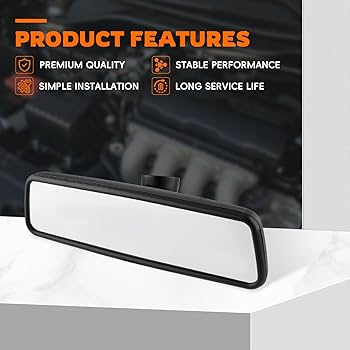 Rétroviseur Intérieur Voiture VOBOR - 25x7cm - Compatible B5 MK4 1999-2005 - Gris - Remplacement Direct