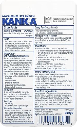 Miniatura 3 de Kank-A - Líquido para el dolor de boca, fuerza profesional, 0.33 onzas líquidas (paquete de 3)
