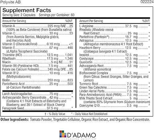 Miniatura 2 de D'Adamo Personalized Nutrition - Pila de salud óptima (tipo de sangre AB)