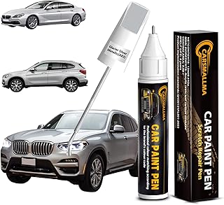 A83 Glacier Silver Metallic Car Touch Up Paint for BMW, Color Accurate Car Paint Scratch Repair Pen Kit Quick & Easy Fix Vehicle Chips and Automotive Nicks Scuff