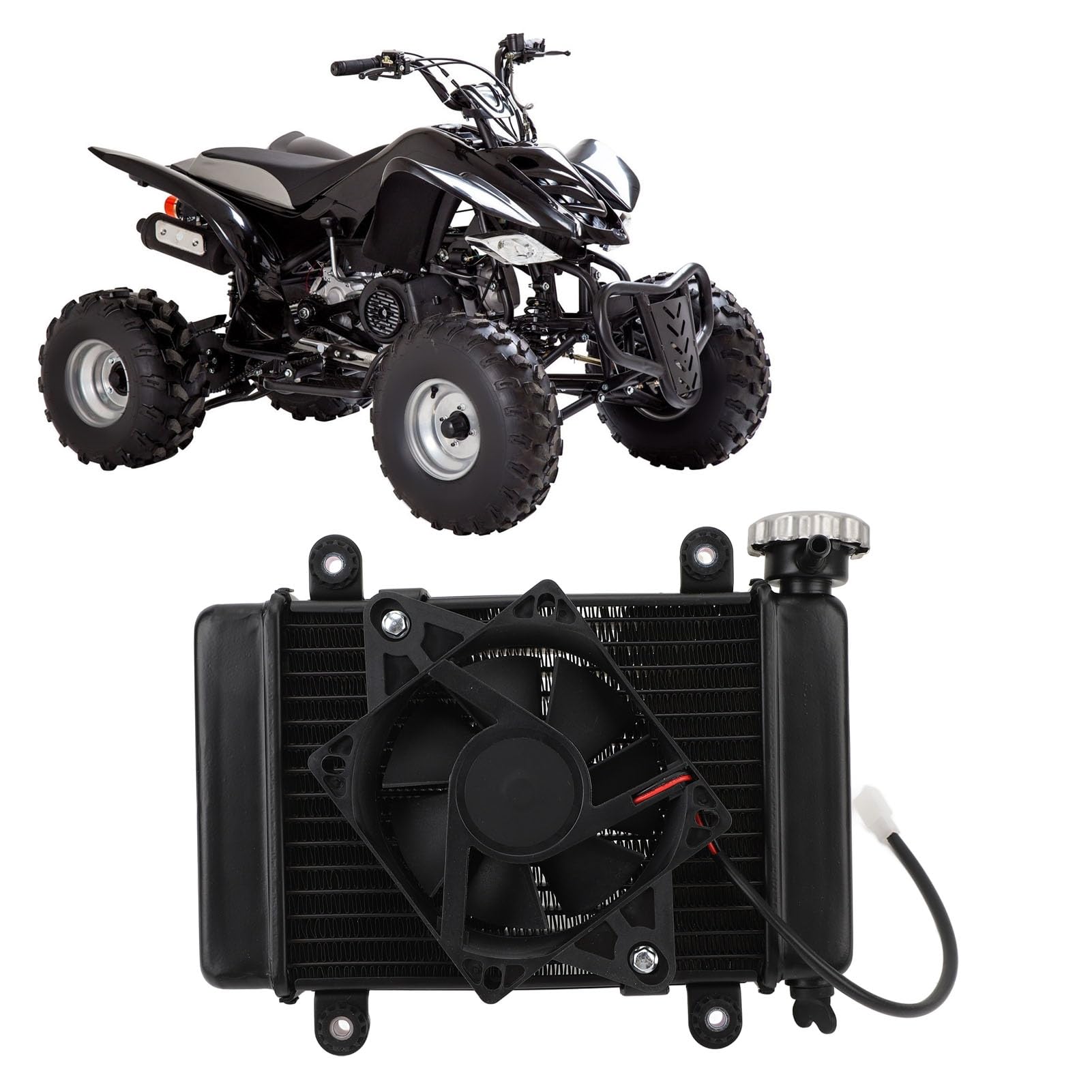 Enfriador del Radiador Enfriado por Agua, Ventilador de Radiador de 270 mm para Pit Quad Dirt ATV
