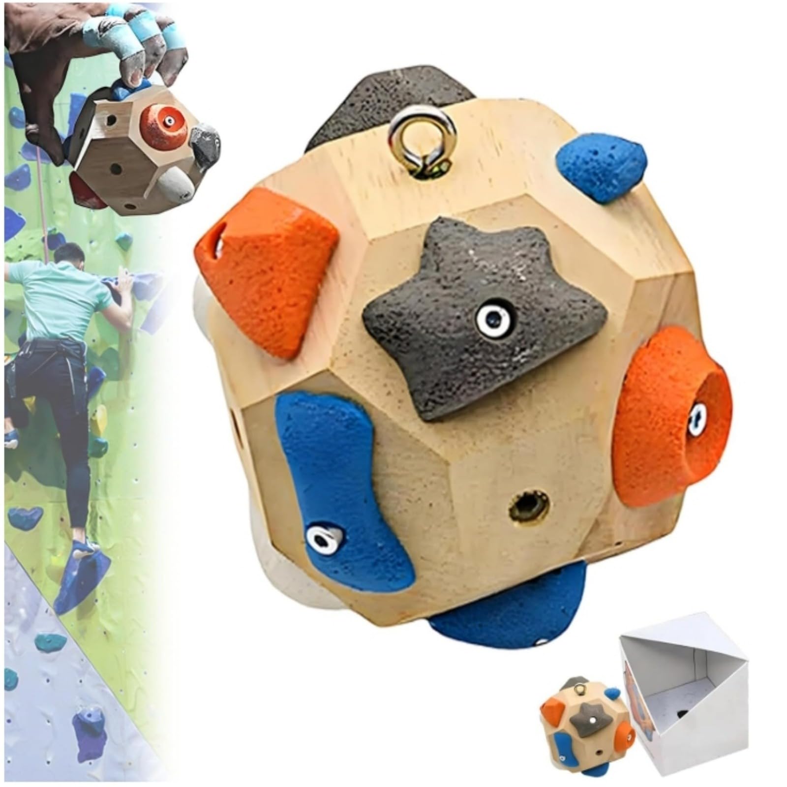 Handcrafted Boulder Blocks,Build Strength and Precision,Finger Training Tool for Climbers,Boulder Ball 3D Climbing Ball Rock Climbing Training Balls, Train Hand Strength, Gifts for Rock Climbers