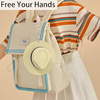 MEIXINZHI 3Pcs Cotton Hat Clips for Travel, Knitting Hat Clip for Bag Backpack Luggage, Beach Vacation Cruise Essentials