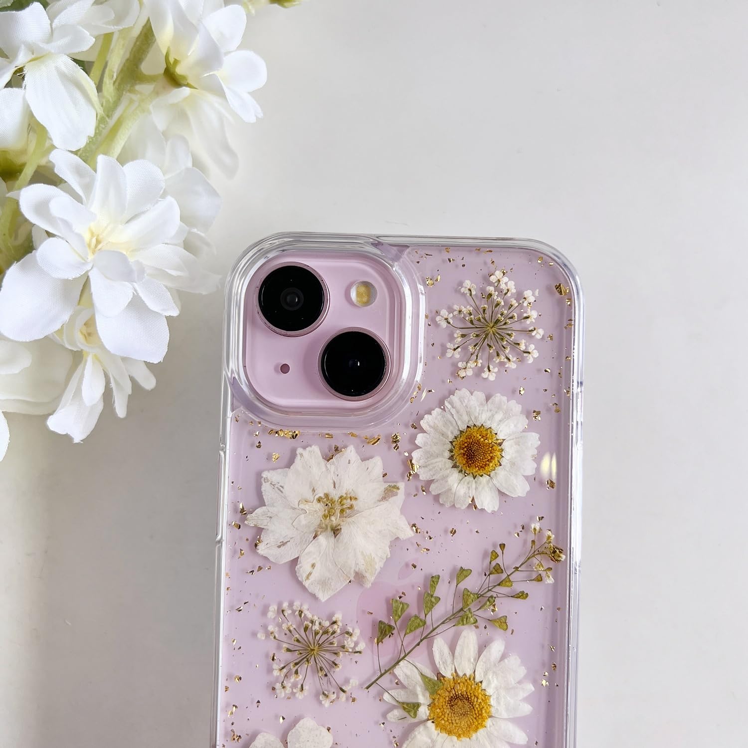 Pressed Flower Clear White Flower Phone Case Universal IPhone Back Case Glitter Dried Flower Clear Case For IPhone 15, 14, 13, 12, 11, X, 8, Shockproof Cases, Covers And Skins For Apple IPhone 14 Pro Max Pressed Flower Clear White Flower Phone Case Universal IPhone Back Case Glitter Dried Flower Clear Case For IPhone 15, 14, 13, 12, 11, X, 8, Shockproof Cases, Covers And Skins For Apple IPhone 14 Pro Max