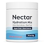 Nectar Sugar Free Electrolytes Powder - Organic Fruit No Sugar or Calories - Hydration Powder for Dehydration Relief and Rapid Rehydration - Keto and Paleo (Orange 40 Serving Tub)