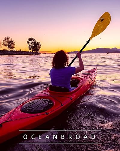 Miniatura 8 de OCEANBROAD Remo ajustable para kayak de 86 pulgadas86.6 in a 94 pulgadas94.5 in, kayak, canoa, remo con correa de remo, 1 paleta