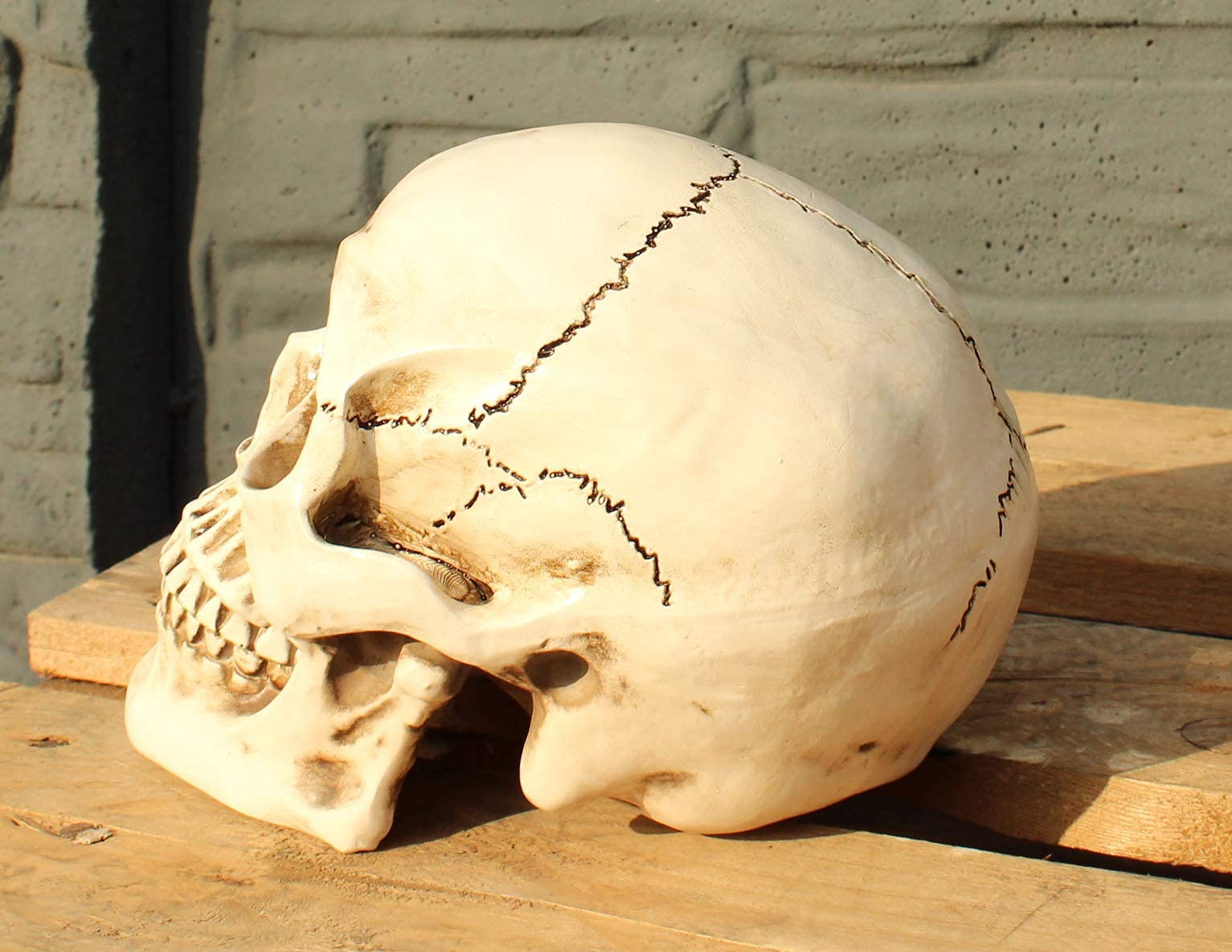 CRAZY HEADS white Skull Totenkopf Kopfhörerständer Headset Halter Ständer Skull Totenschädel