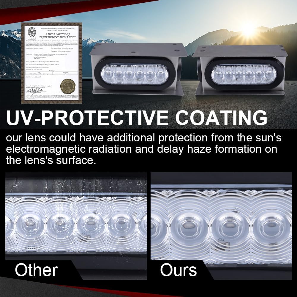 1 Pair Steel Trailer Housing Box w/ 6" OVAL Clear Lens Tail LED Light And 2" Round Clear Marker LED Light Rear Lamp Assembly Pilotos Traseros Conjunto