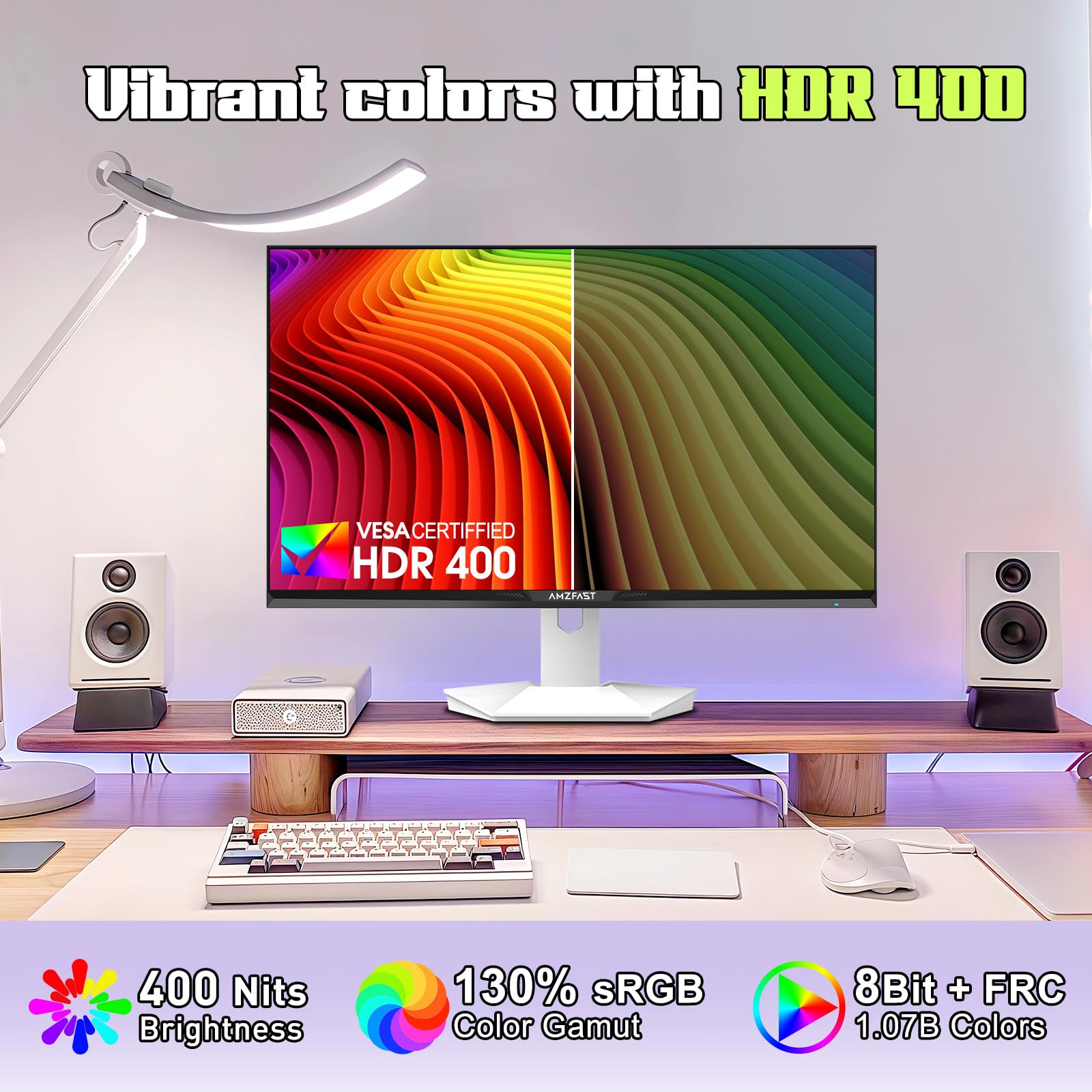AMZF 27インチ ゲーミングモニター2560x1440 200Hz Amazon.co.jp: Amzfast 27インチ ホワイト ゲーミングモニター WQHD