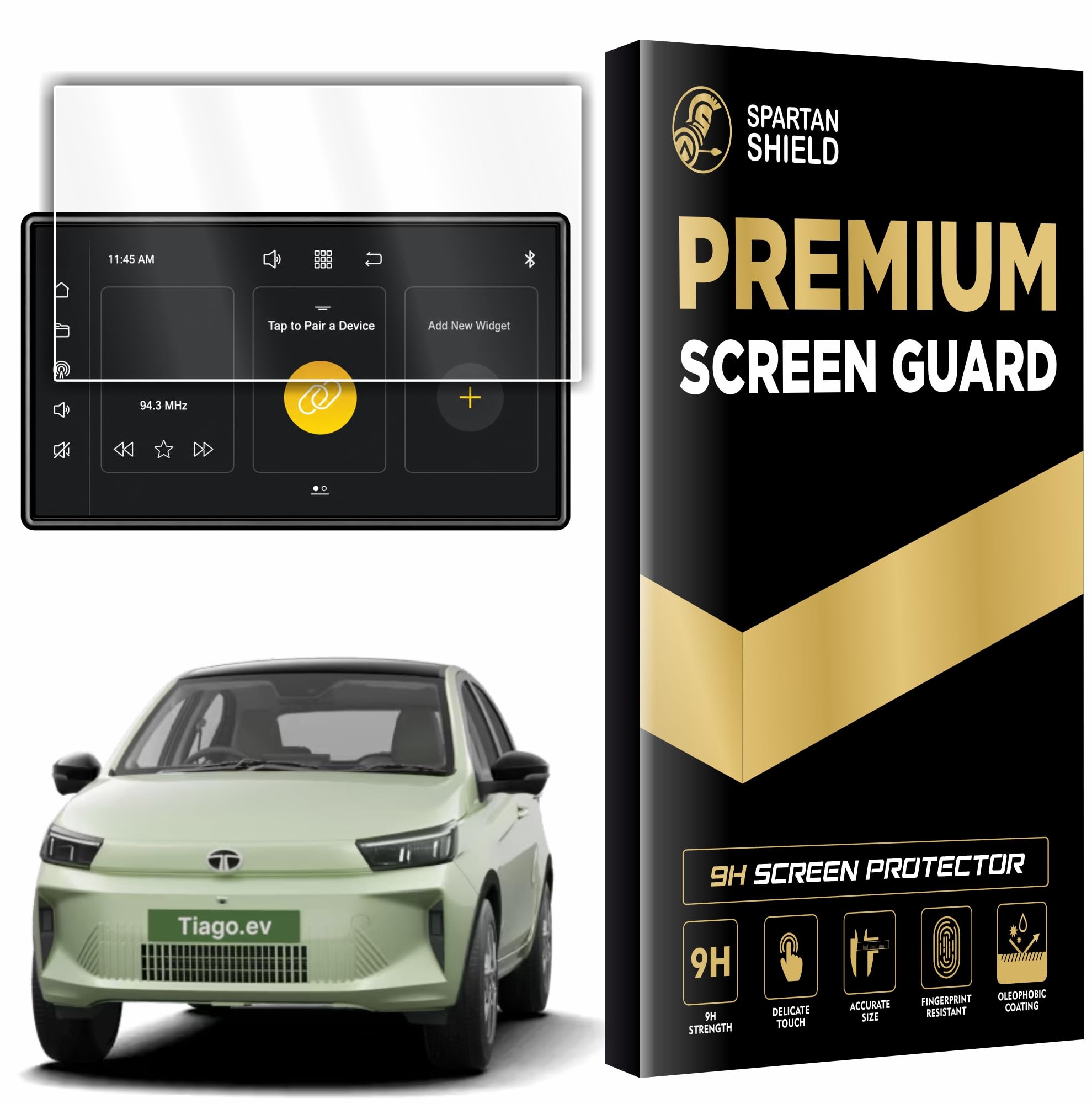 SPARTAN SHIELD Screen Guard For TATA TIAGO EV 2026 Facelift || Pure+ || 8 Inch Infotainment Touchscreen Protector | Anti Scratch | Water Resistant | HD Clear | High Touch Sensitivity | NEW TataTiago Electric Car Display Accessories 2025+ [Not Tempered Glass] (2026 Facelift Tiago EV 8-Inch)-image-20